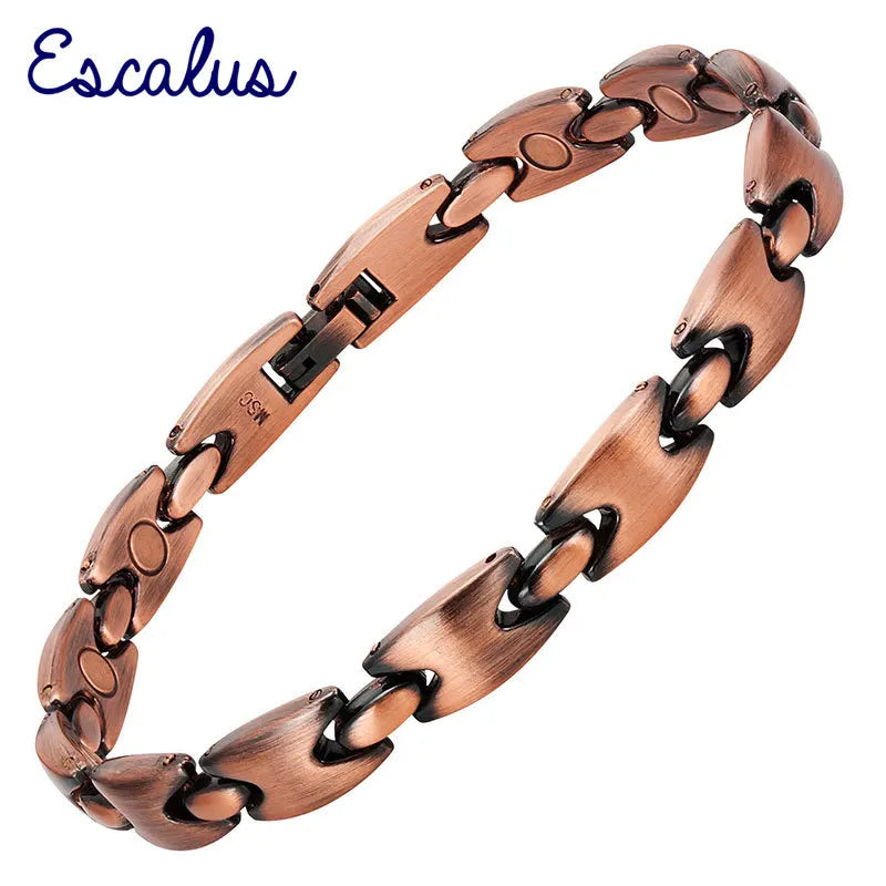 Unisex Antique Copper Bracelet Magnetic Jewelry Bangle Wristband