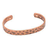Unisex Hammered Copper Magnetic Bangle Bio Classic Round Health Healing
