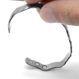Magnetic Wave Pattern Bangle Antique Silver Bio Pure Copper Bracelet