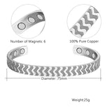 Wave Pattern Magnetic Women Bangles Unisex Jewelry Gift