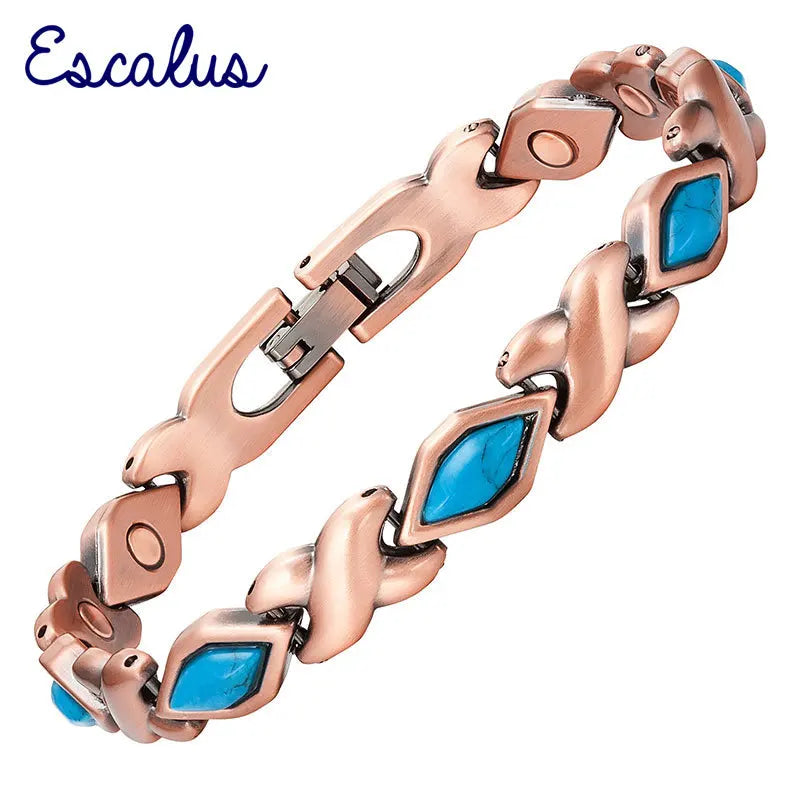 Women Copper Plating Magnetic Bangle Bracelet