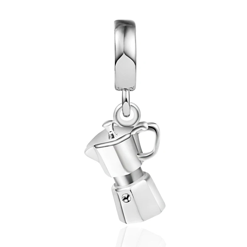 925 Silver Espresso Charm for Moments Bracelets