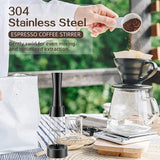 Espresso Distribution Tools WDT Coffee Stirrer Tool With Coffee Art Carving Pen