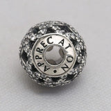 925 Silver APPRECIATION Charm Clear CZ For Essence Bracelet Bangle