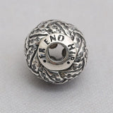 S925 Silver FRIENDSHIP Charm Clear CZ Essence Bead for Bracelet Bangle