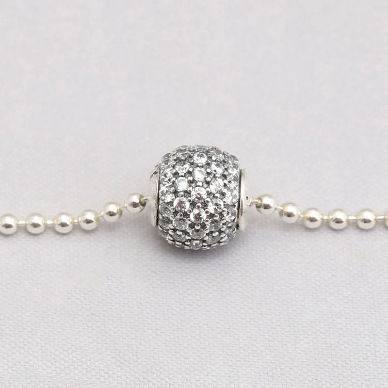 S925 Silver GENEROSITY Charm Clear CZ For Essence Bracelet
