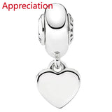 Essence Appreciation Hope Safety Chain Charm 925 Sterling Silver Beads