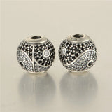 Essence Small Bead BALANCE Charms Sterling Silver Fit Bracelet DIY