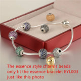 Essence Small Bead BALANCE Charms Sterling Silver Fit Bracelet DIY