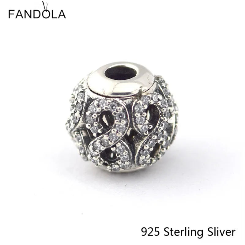 925 Silver Small Beads Bracelet Charms
