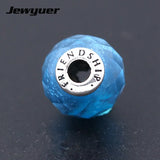 925 Silver Friendship Charms Beads for Thin Bracelets DIY