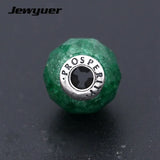 925 Silver Small Hole Beads Prosperity Charms for Thin Bracelets DIY Jewelry