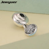 925 Silver Sterling Hope Bead for Thin Bracelets Necklaces DIY Jewelry