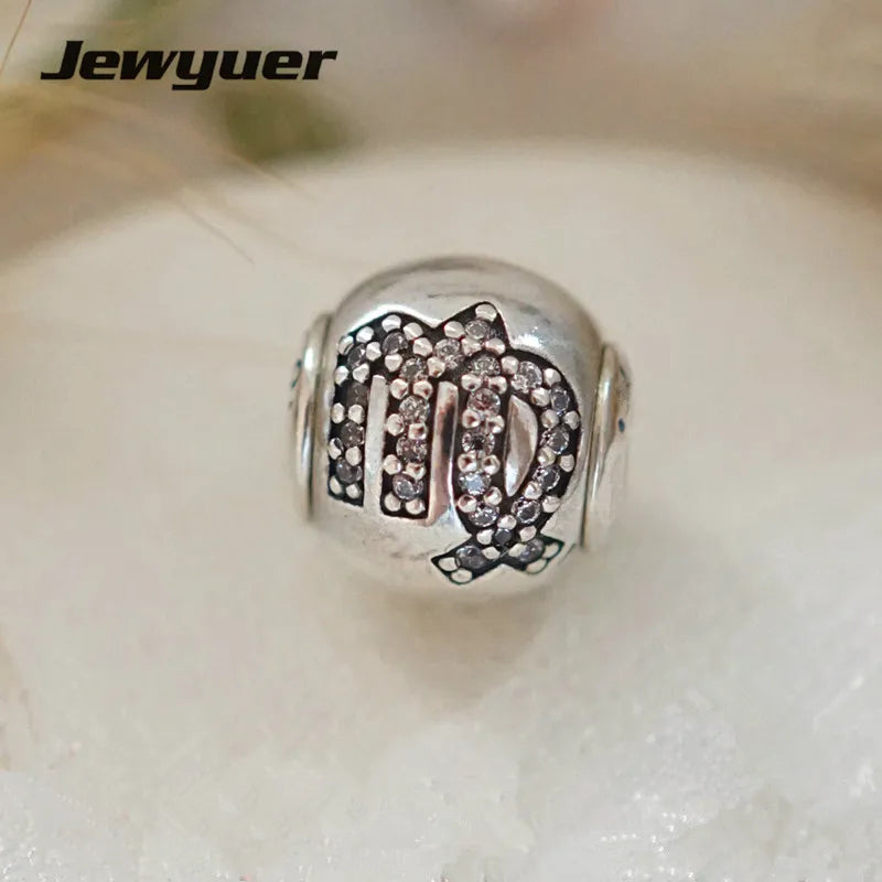 Essence Constellations Virgo Bead 925 Silver Charm for Bracelets Necklaces