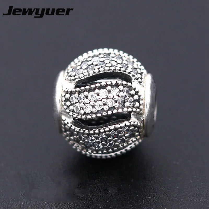 925 Silver Sterling Charms Loyalty Beads Fit Thin Bracelets DIY Jewelry