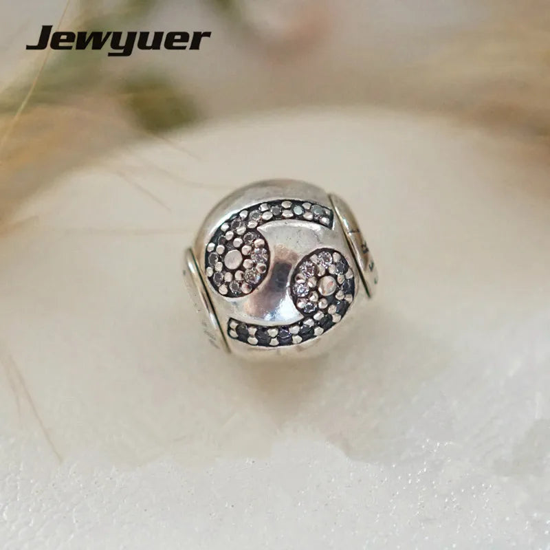 Essence Cancer Beads 925 Silver Charm for Bracelets Necklaces ST169