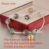 925 Sterling Silver Beaded Bracelet Confidence Small Beads Rose Fit Thin