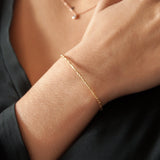 Essential Beaded Tennis Bracelet in Rose Gold