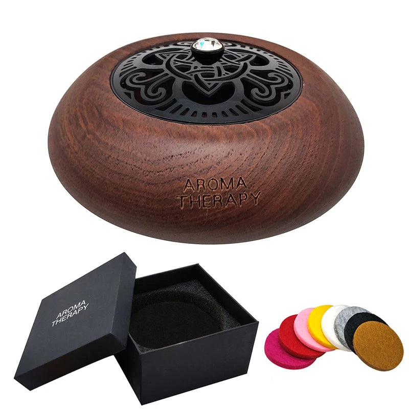 Wooden Stainless Steel Cover Aromatherapy Diffuser Eco-Friendly Fragrance