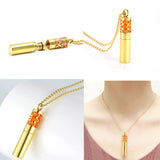 Stainless Steel Pendant Perfume Bottle Aromatherapy Diffuser Necklace