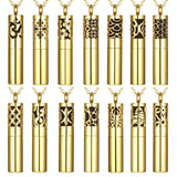 Stainless Steel Pendant Perfume Bottle Aromatherapy Diffuser Necklace