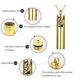 Stainless Steel Pendant Perfume Bottle Aromatherapy Diffuser Necklace