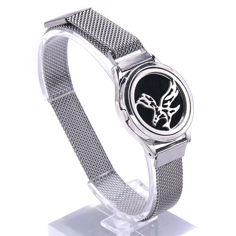 Aromatherapy Diffuser Bracelet Watchband - Stainless Steel Adjustable Bracelet