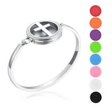 Aromatherapy Diffuser Bracelet, Cross Zir Bangle Jewelry