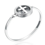 Aromatherapy Diffuser Bracelet, Cross Zir Bangle Jewelry