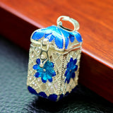 Essential Oil Diffuser Pendant Perfume Cage Locket Hollow Out Enamel Bottle