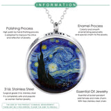 Hollow Enamel Locket Necklace Aromatherapy Diffuser Pendant