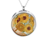 Hollow Enamel Locket Necklace Aromatherapy Diffuser Pendant