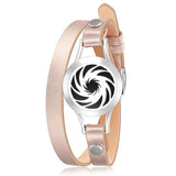 Titanium Steel Essential Oil Bracelet - Aromatherapy Leather Bracelet