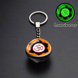 Esspoc 35mm Glass Ball Keychain Glowing Om Flower