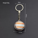 Esspoc 35mm Glass Ball Keychain Glowing Om Flower