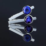 Esspoc 12 Constellation Tie Clip and Cufflinks Set
