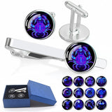 Esspoc 12 Constellation Tie Clip and Cufflinks Set
