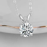 Eternal Eight Heart Sword 2ct Diamond Pendants 925 Sterling Silver
