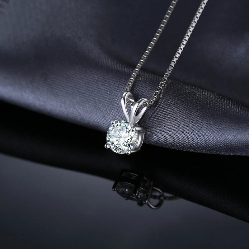 Eternal Eight Heart Sword 2ct Diamond Pendants 925 Sterling Silver