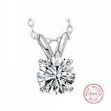Eternal Eight Heart Sword 2ct Diamond Pendants 925 Sterling Silver
