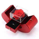 Eternal Flower Box Christmas Necklace Bracelet Jewelry Box Package Ring Case