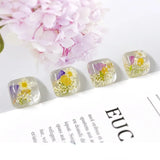 Eternal Flower Resin Square Earrings Accessory