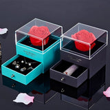 Eternal Rose Flower Jewelry Storage Box Wedding Christmas Valentines