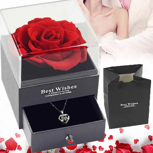 Eternal Rose Flower Jewelry Storage Box Wedding