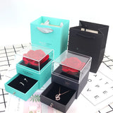 Eternal Rose Flower Jewelry Storage Box Wedding Christmas Valentines