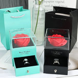 Eternal Rose Flower Acrylic Jewelry Box for Valentines