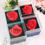 Eternal Rose Flower Acrylic Jewelry Box for Valentines