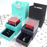 Eternal Rose Flower Acrylic Jewelry Box for Valentines