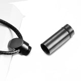 Stainless Steel Bullet Pill Case Holder Cylinder Urn Pendant Necklace