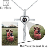 EthShine 925 Silver Cross Projection Necklace for Christmas Gift